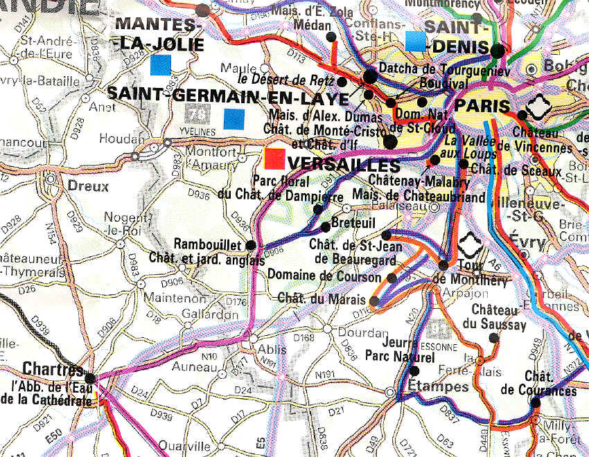 Chartres World Map Europe Chartres is located about 30 miles to the Southwest of Paris